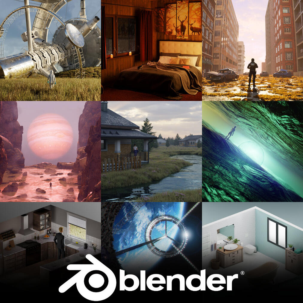 3D Environment Art rendered in Blender
