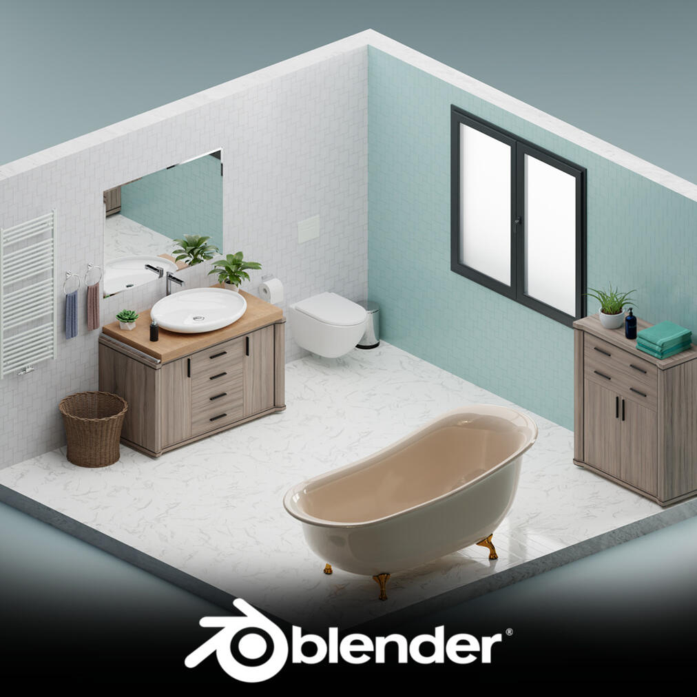 Isometric Bathroom
