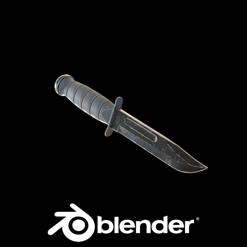 Combat Knife Game Asset